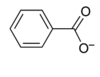 Chemical structure of benzoate