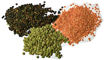 3 types of lentils