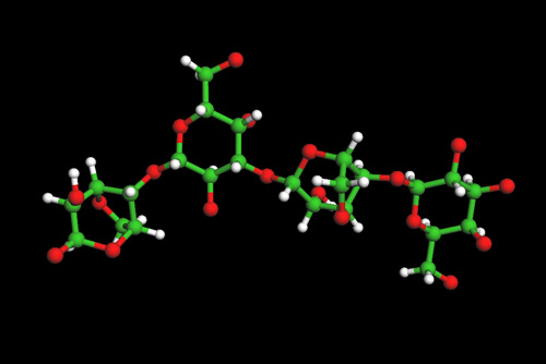 agarose molecule fragment from agar ball and stick