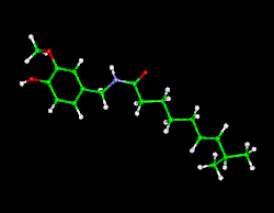 kapsaicin molekula