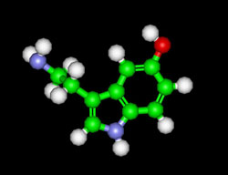 serotonnin molecule in chocolate