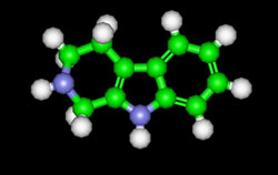 tryptoline molecule in chocolate