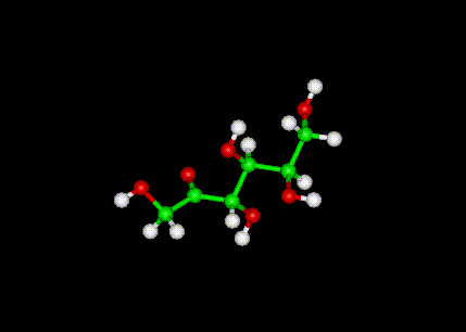 fructose molecule ball and stick