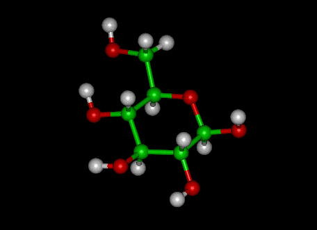 glucose molecule ball and stick
