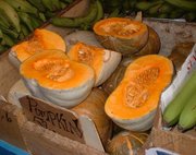 Pumpkins on sale at a Caribbean market
