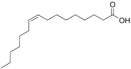 palmitoleic acid molecular structure